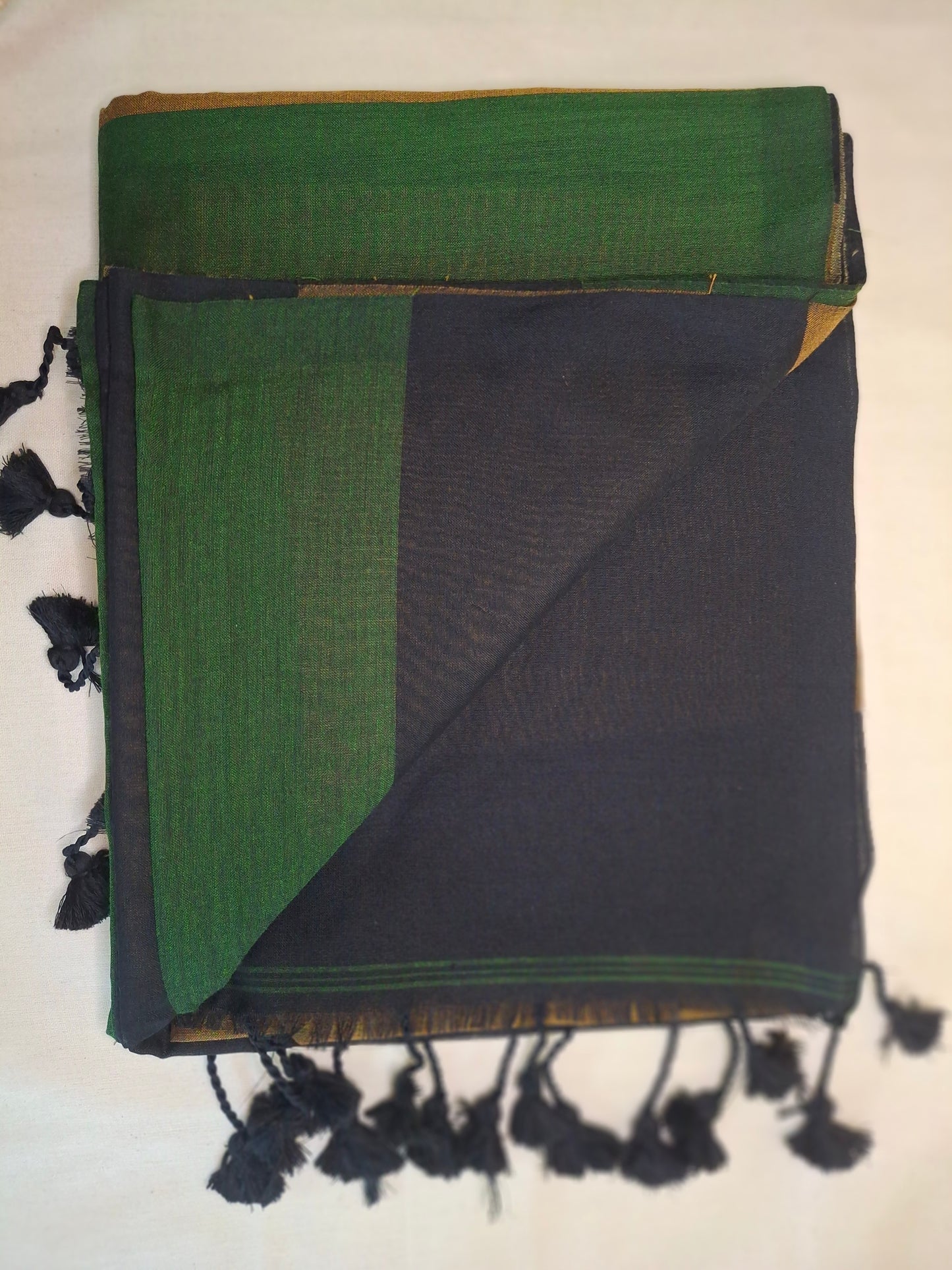 Green and Beige Multicolour stripes Mul cotton