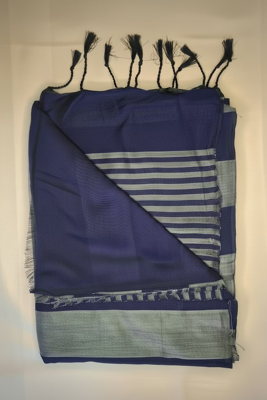 Blue Stripes Mul Cotton