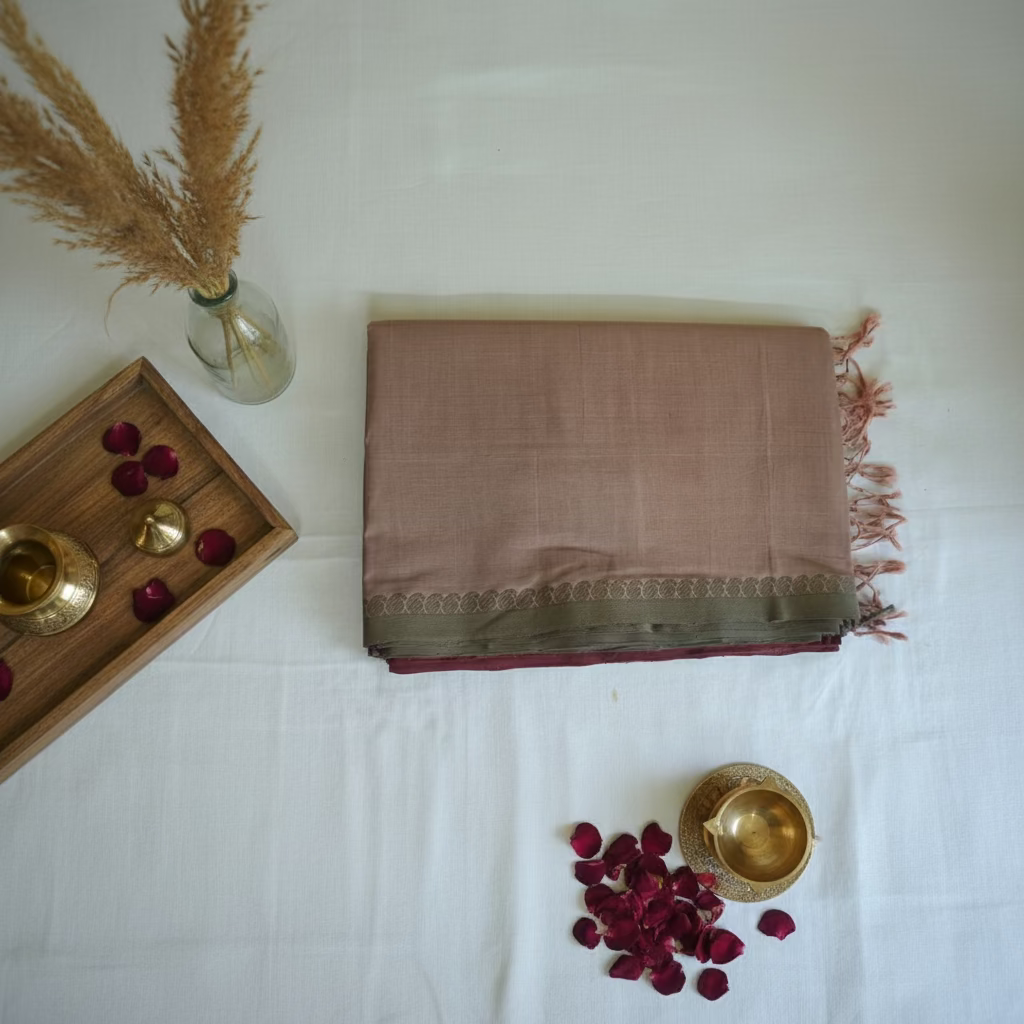 Brown Premium Mangalagiri Cotton