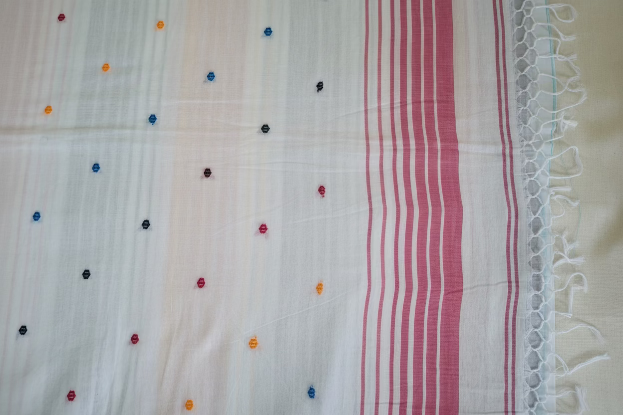 Colourful stripes Jamdani Cotton 100