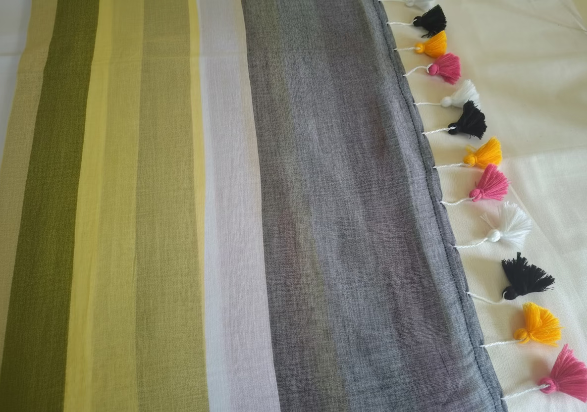 Multi color Striped Mul Cotton