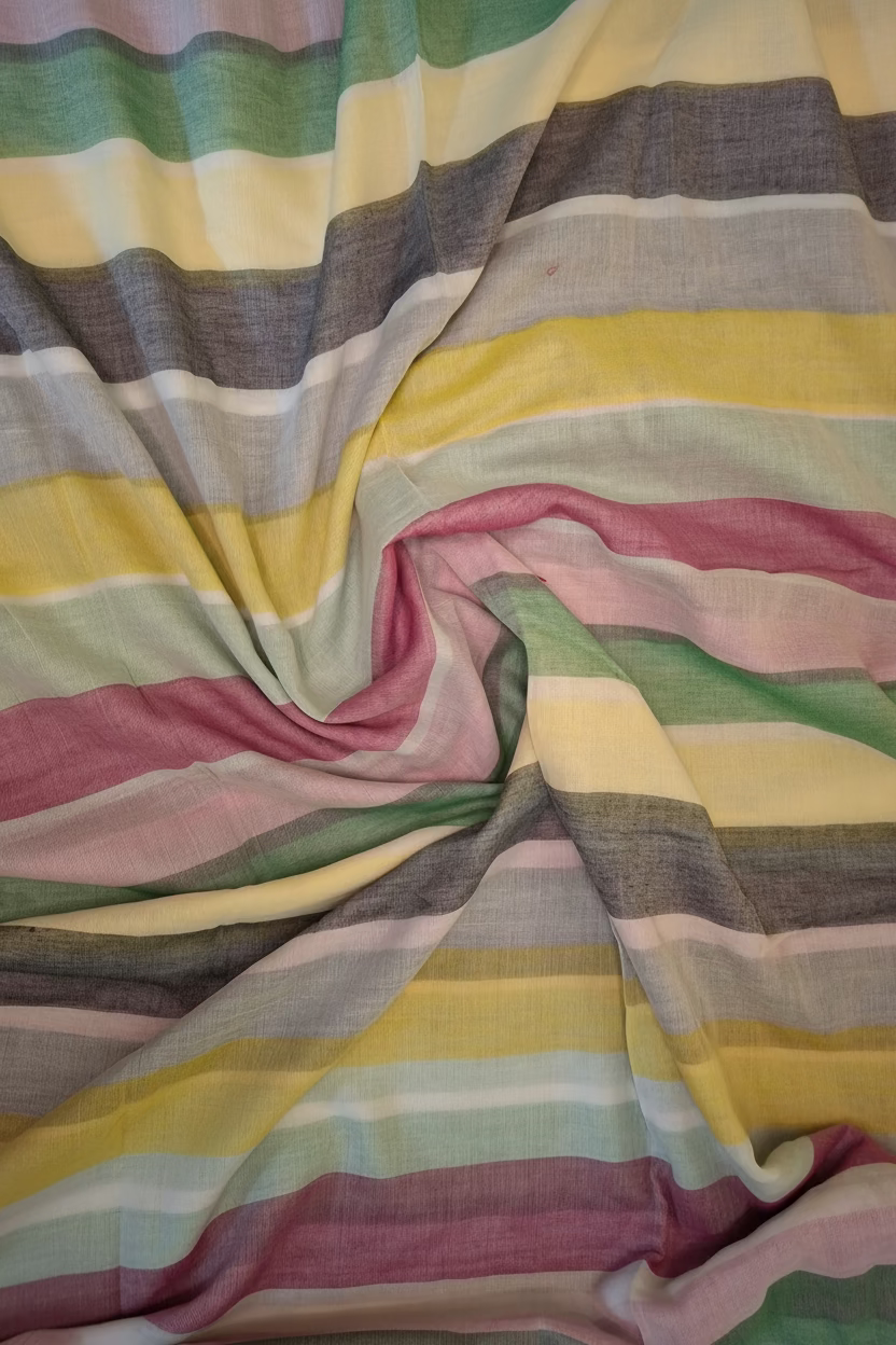 Multi color Striped Mul Cotton