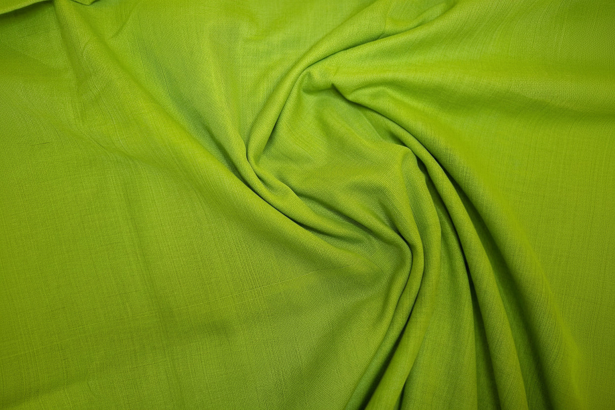 Parrot Green Plain Mul Cotton