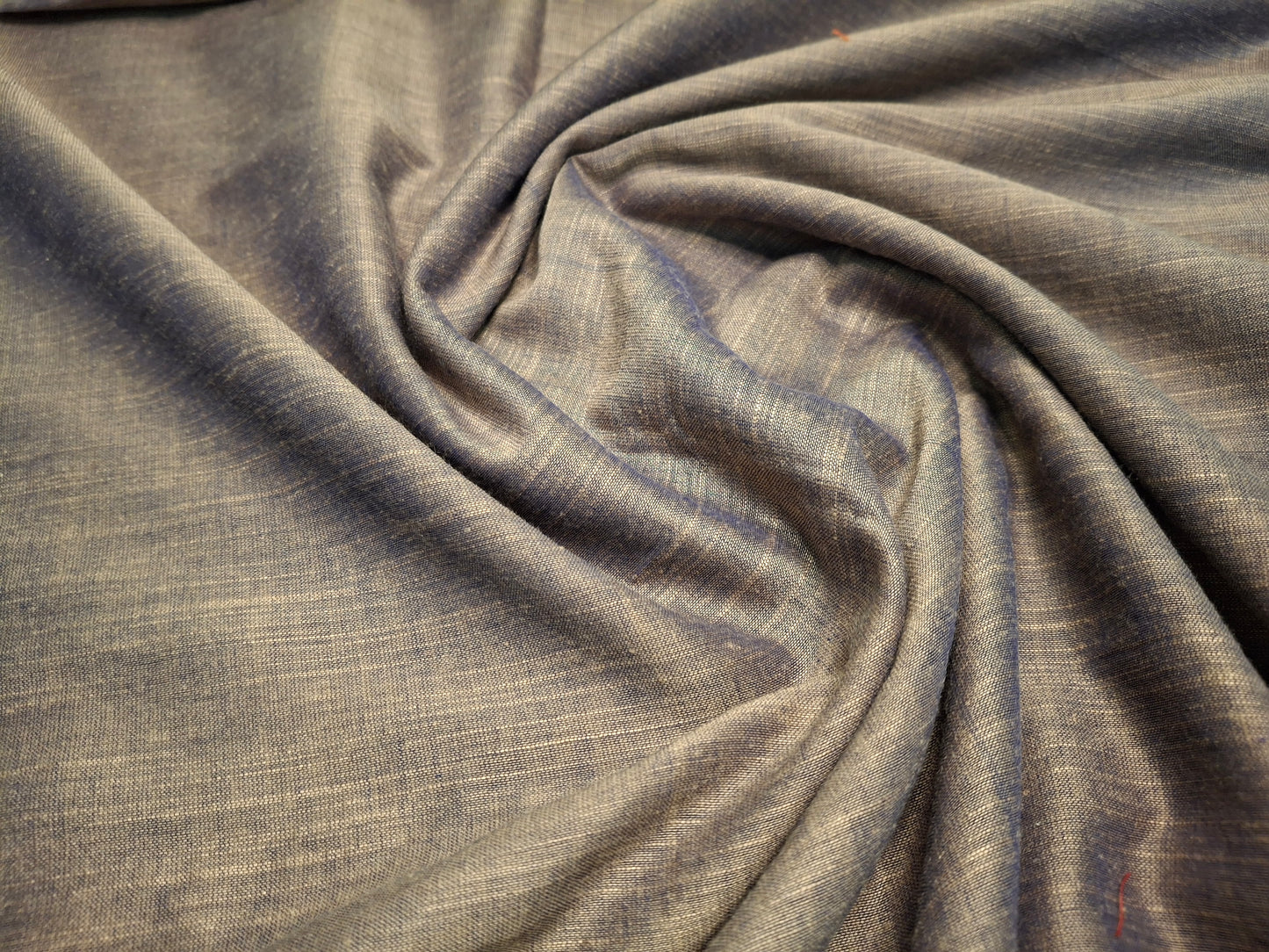 Grey Lilac with Green border Mul Cotton