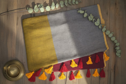 Tri color Plain Mul Cotton