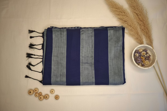 Blue Stripes Mul Cotton