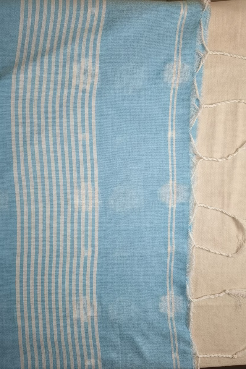 Light Blue Jamdani Mul Cotton