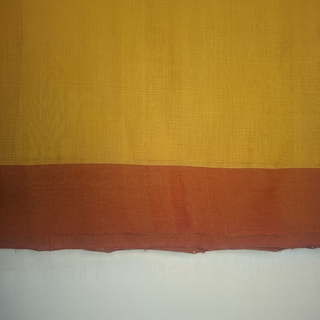 Yellow with red border Mangalagiri Cotton