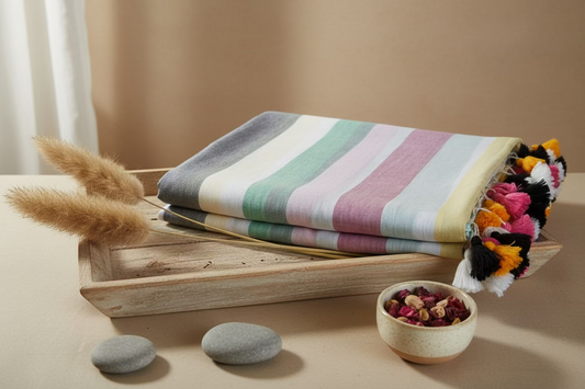 Multi color Striped Mul Cotton