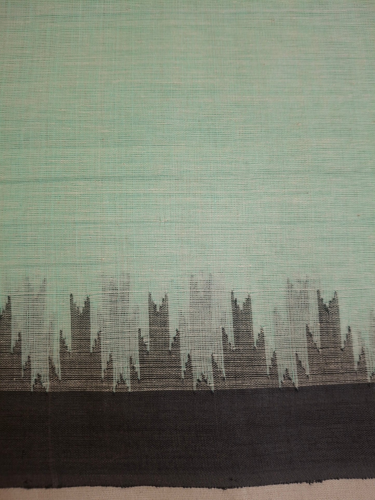 Sky blue with Black border Ponduru Cotton