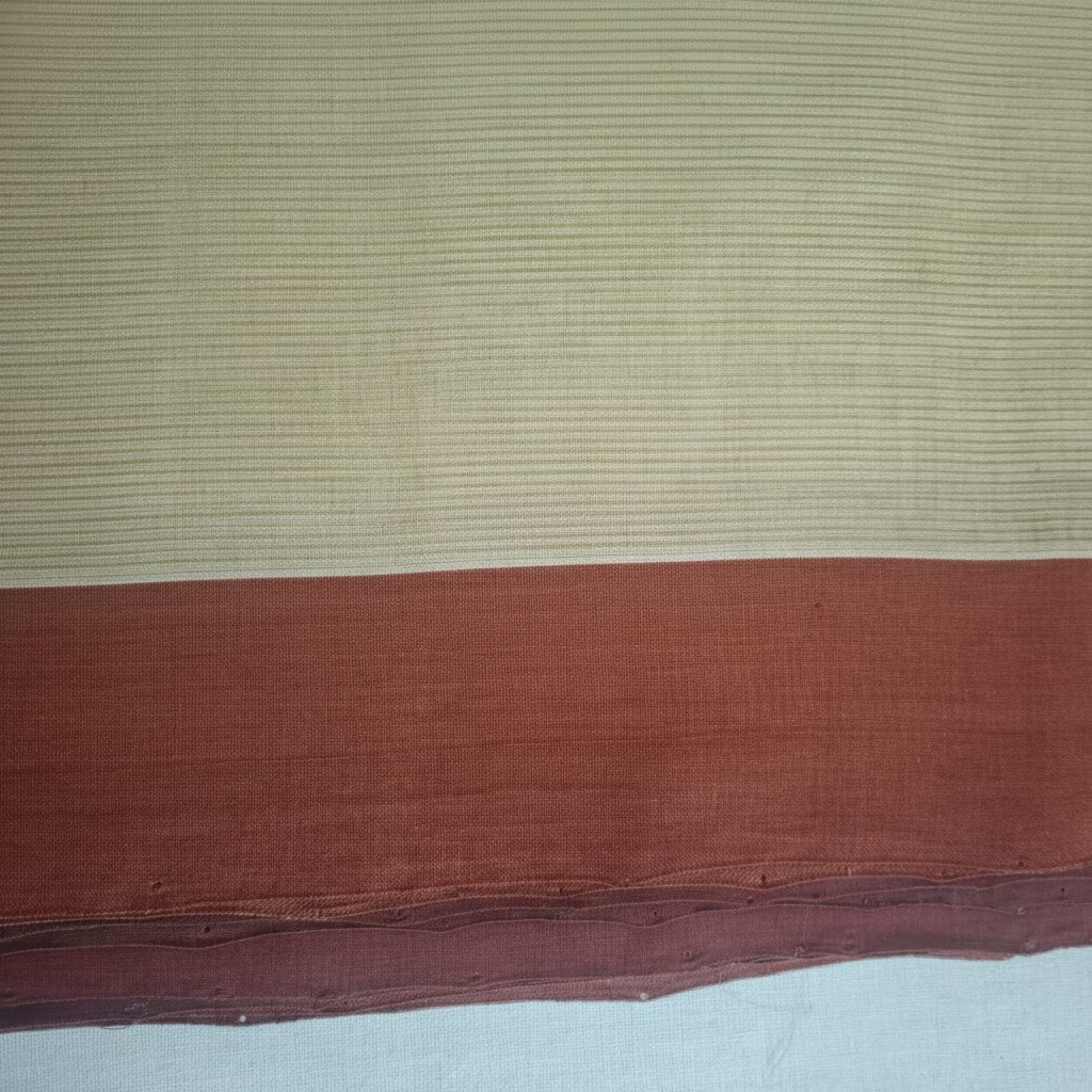 Light Yellow with red border Mangalagiri Cotton