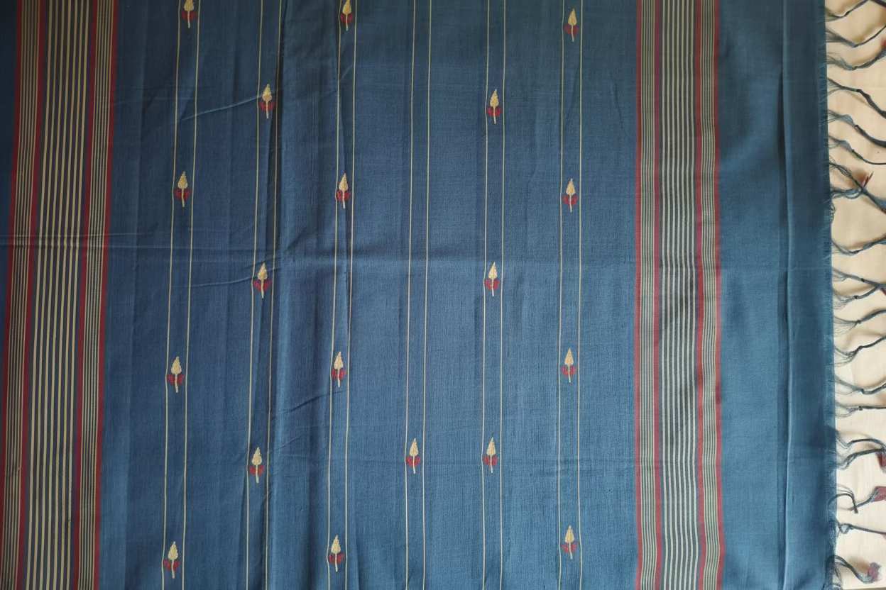 Blue Jamdani Ponduru Cotton