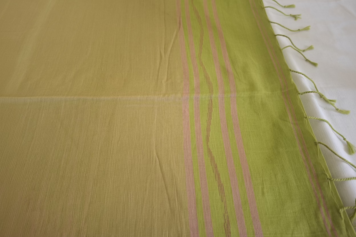 Light green Jamdani Cotton 100