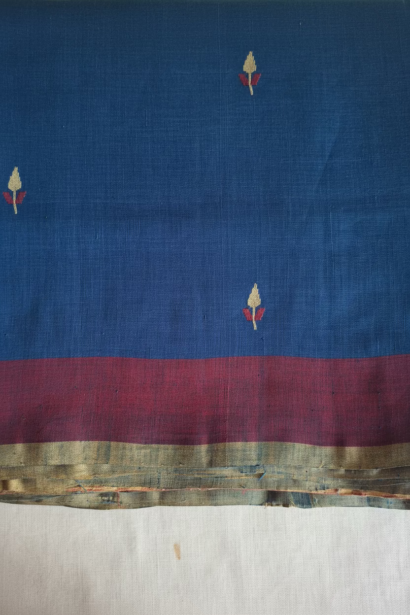 Blue Jamdani Ponduru Cotton
