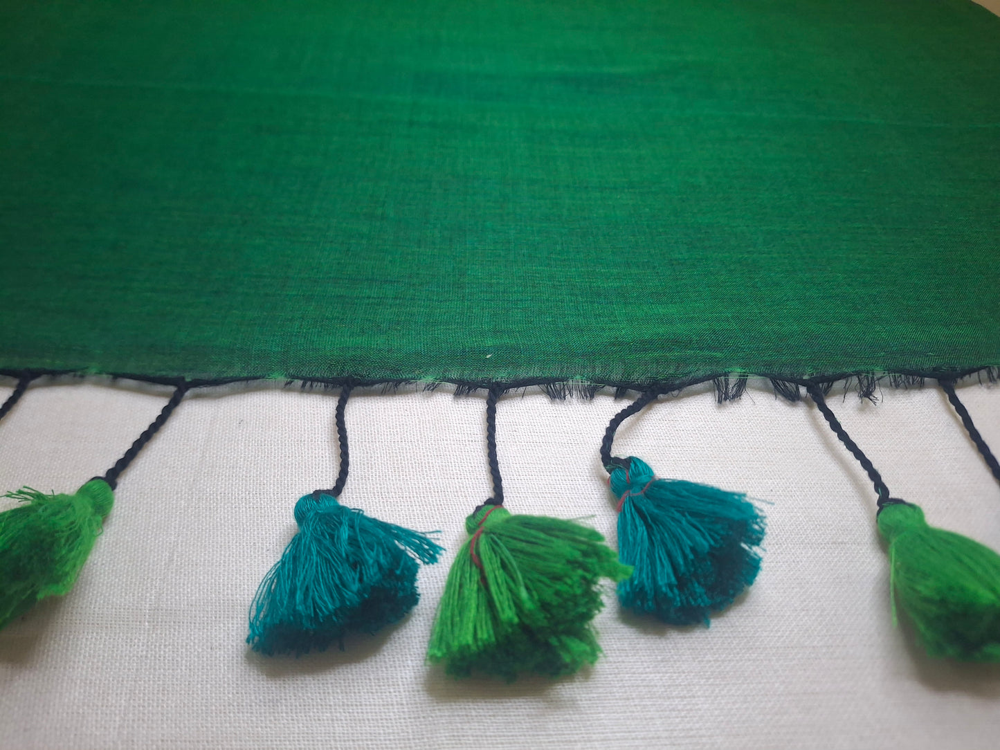 Peacock Blue Plain Mul Cotton