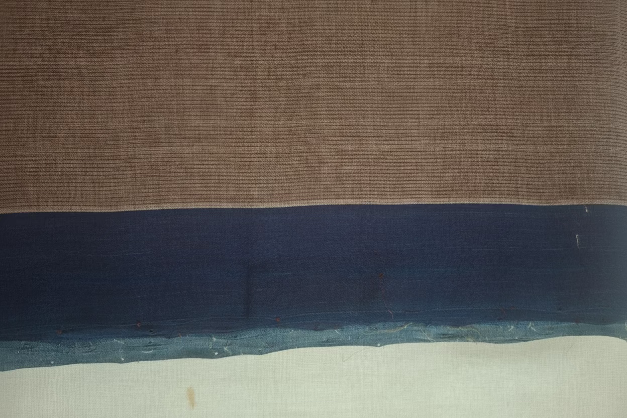Maroonish Grey with Blue border Mangalagiri Cotton