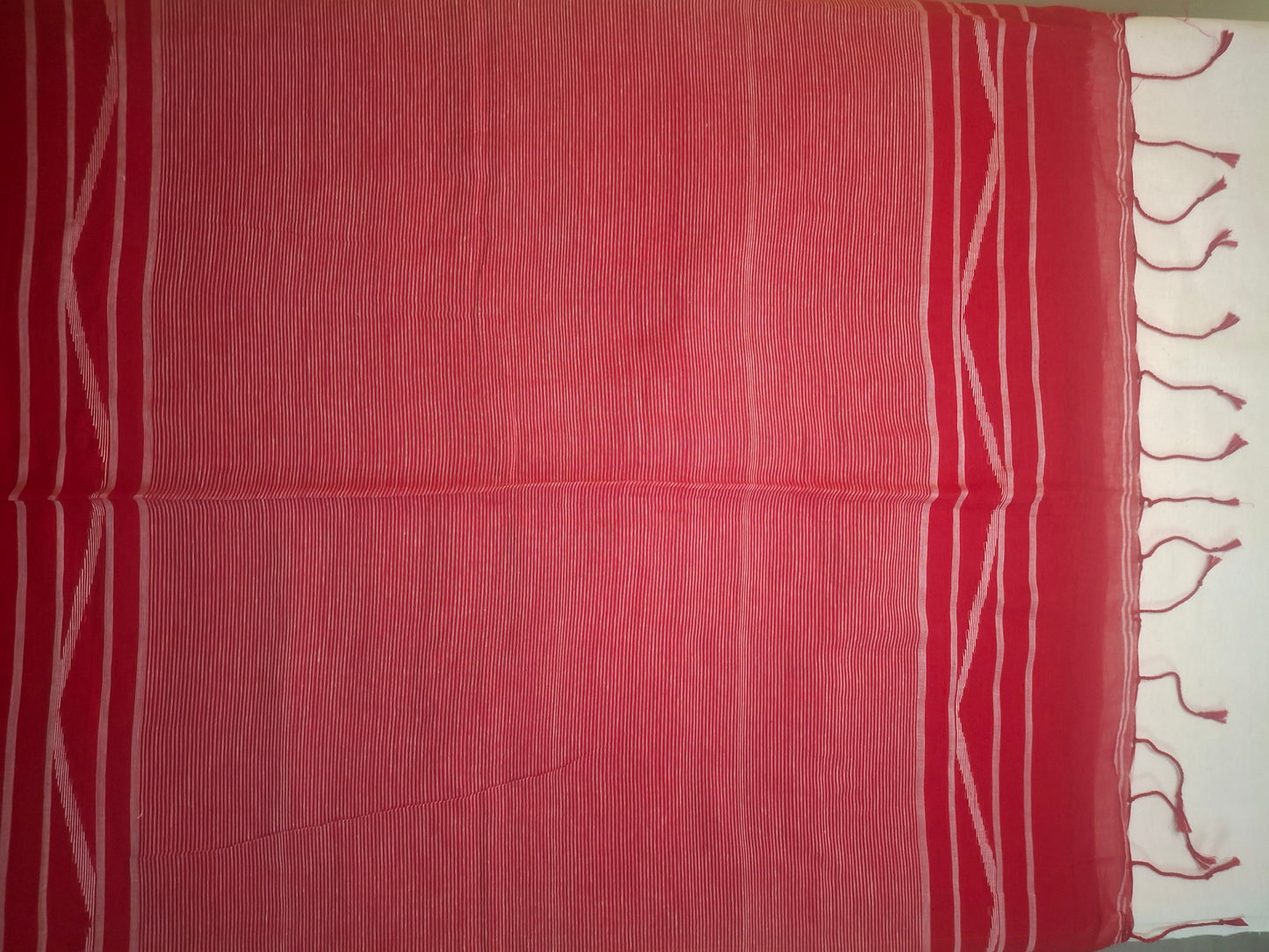 Red Jamdani Cotton 100