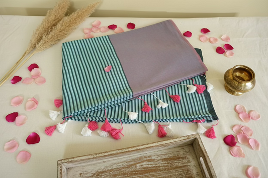 Blue Stripes Mul Cotton 120