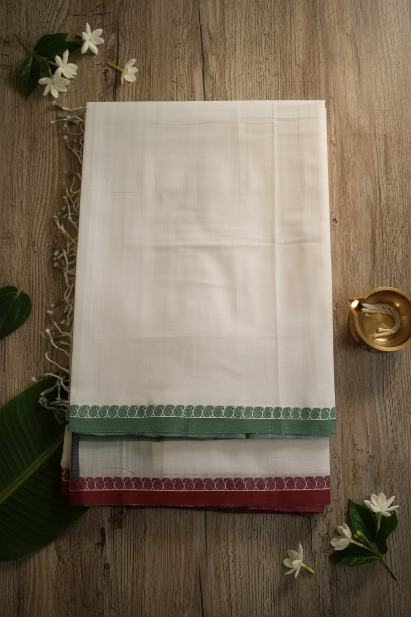 White Premium Mangalagiri Cotton