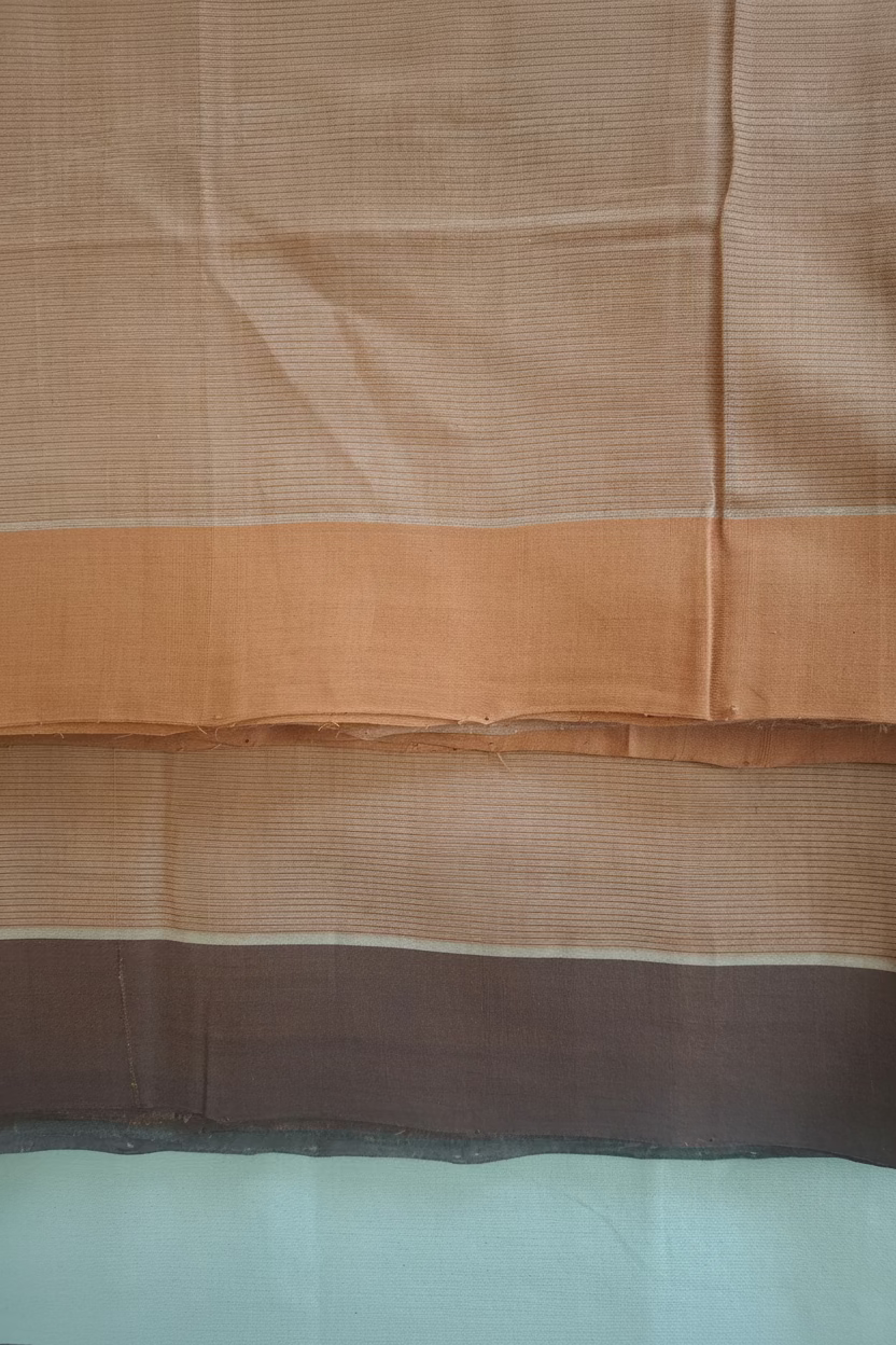 Orange with dual border Mangalagiri Cotton