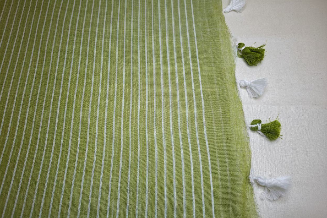 Lime Green Khadi Cotton