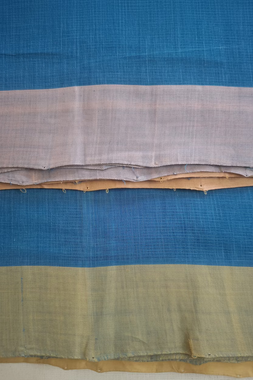 Blue with dual border Mangalagiri Cotton