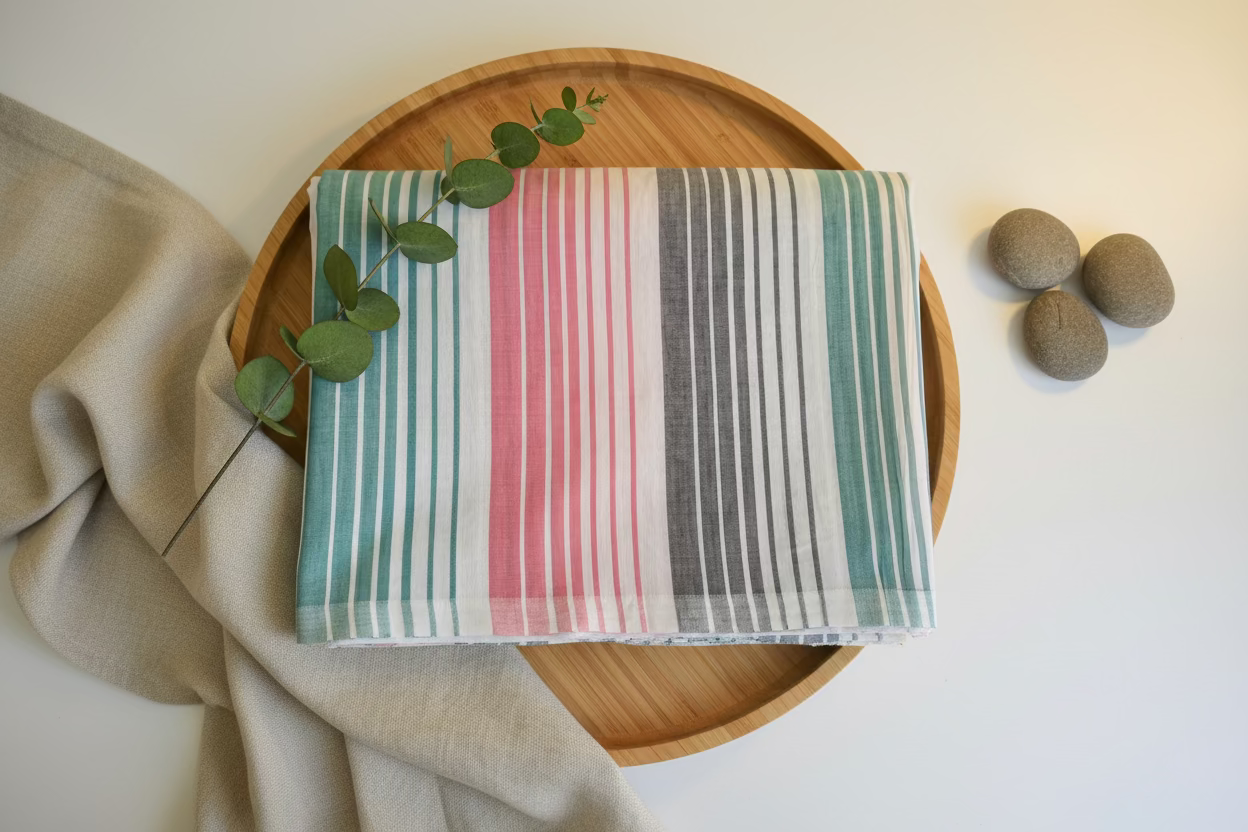 Colourful stripes Jamdani Cotton 100