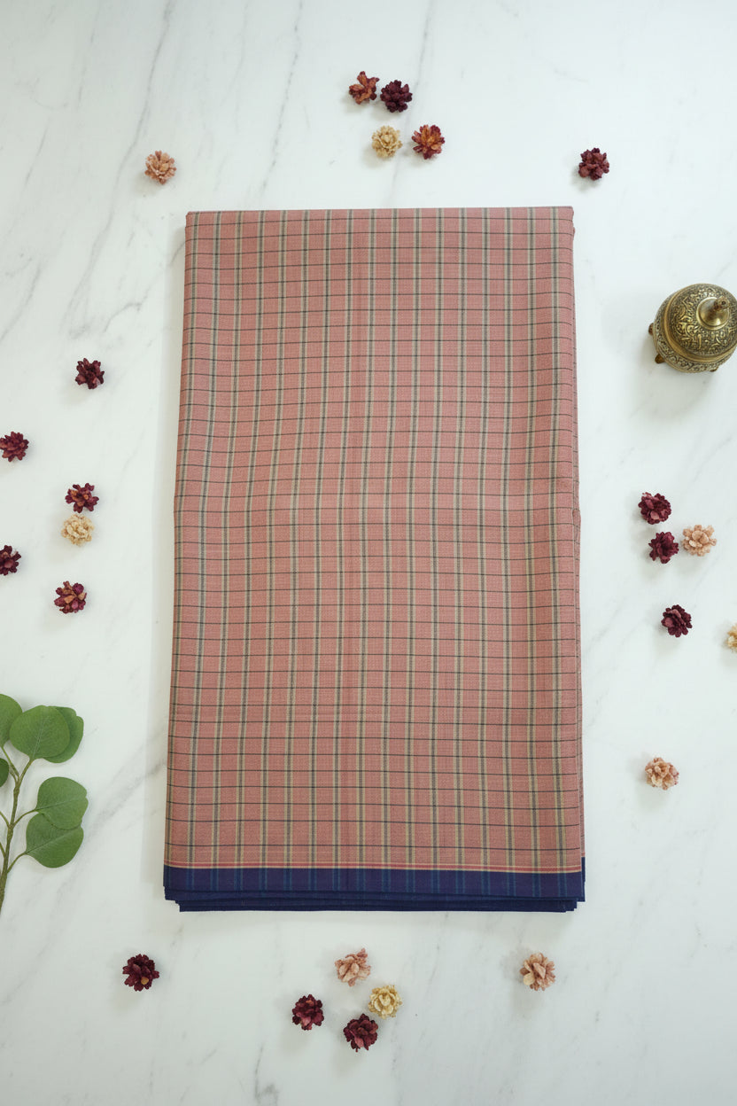Pink Checks Mangalagiri Cotton