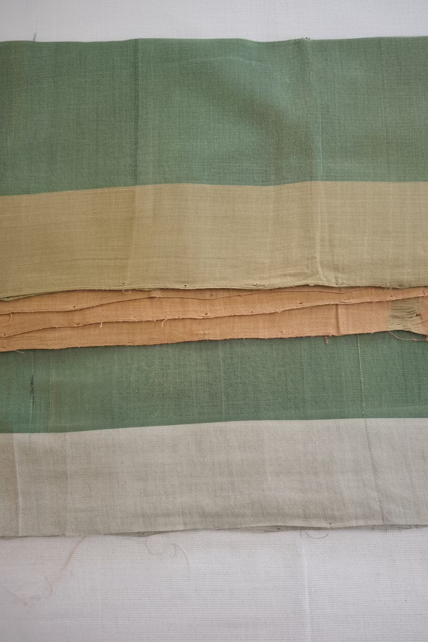 Sage green with dual border Mangalagiri Cotton