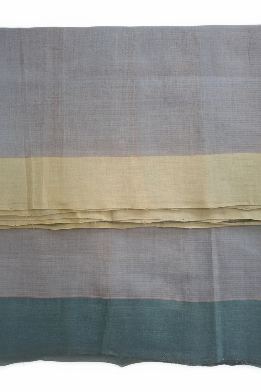 Greyish Lavender with dual border Mangalagiri Cotton