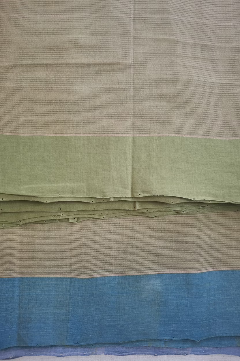 Pinkish green with dual border Mangalagiri Cotton