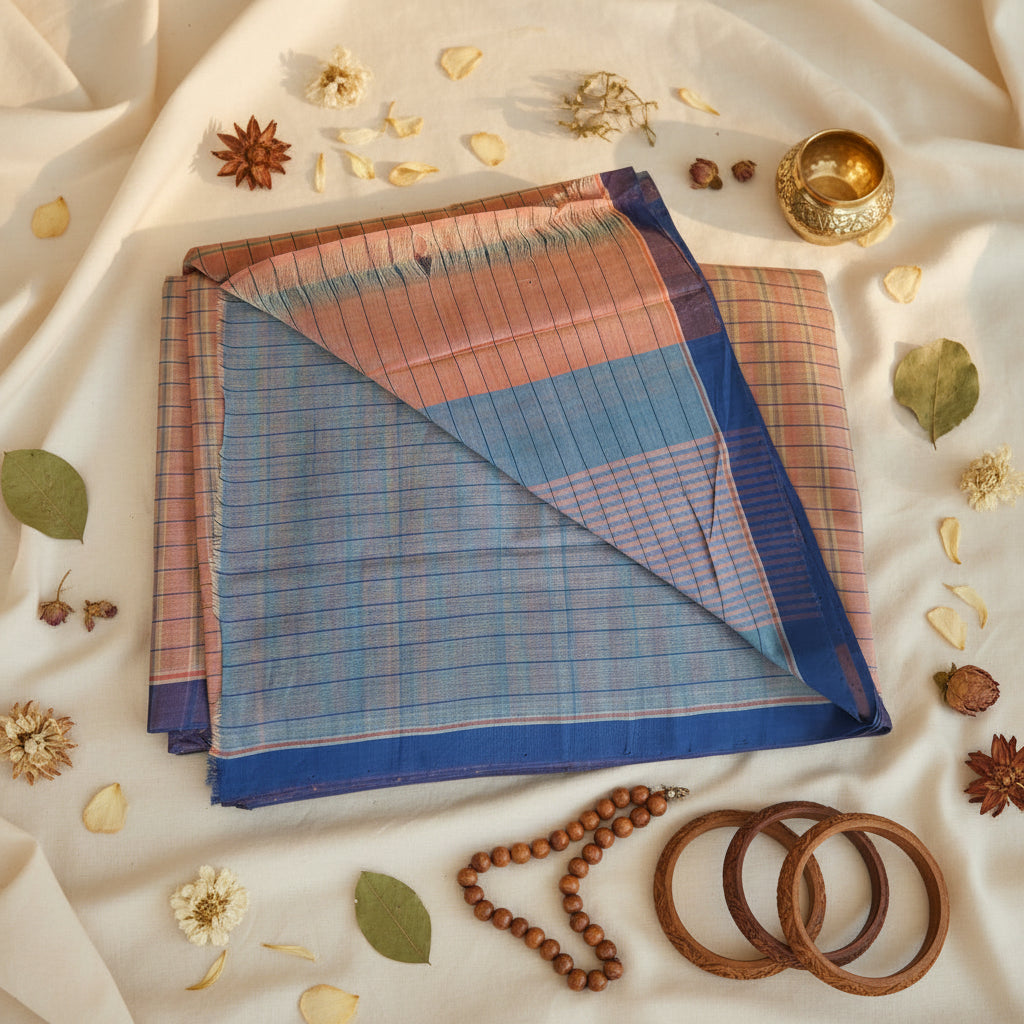Pink Checks Mangalagiri Cotton